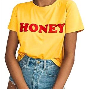 Tops - NEW Yellow Honey Tee, Graphic Tee, summer tee Tops - NEW Yellow Honey Tee, Graphic Tee, summer tee